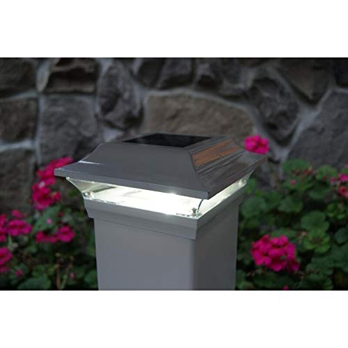 5x5 White Aluminum Imperial Solar Post Cap (Set of 2) - Diamond Home USA