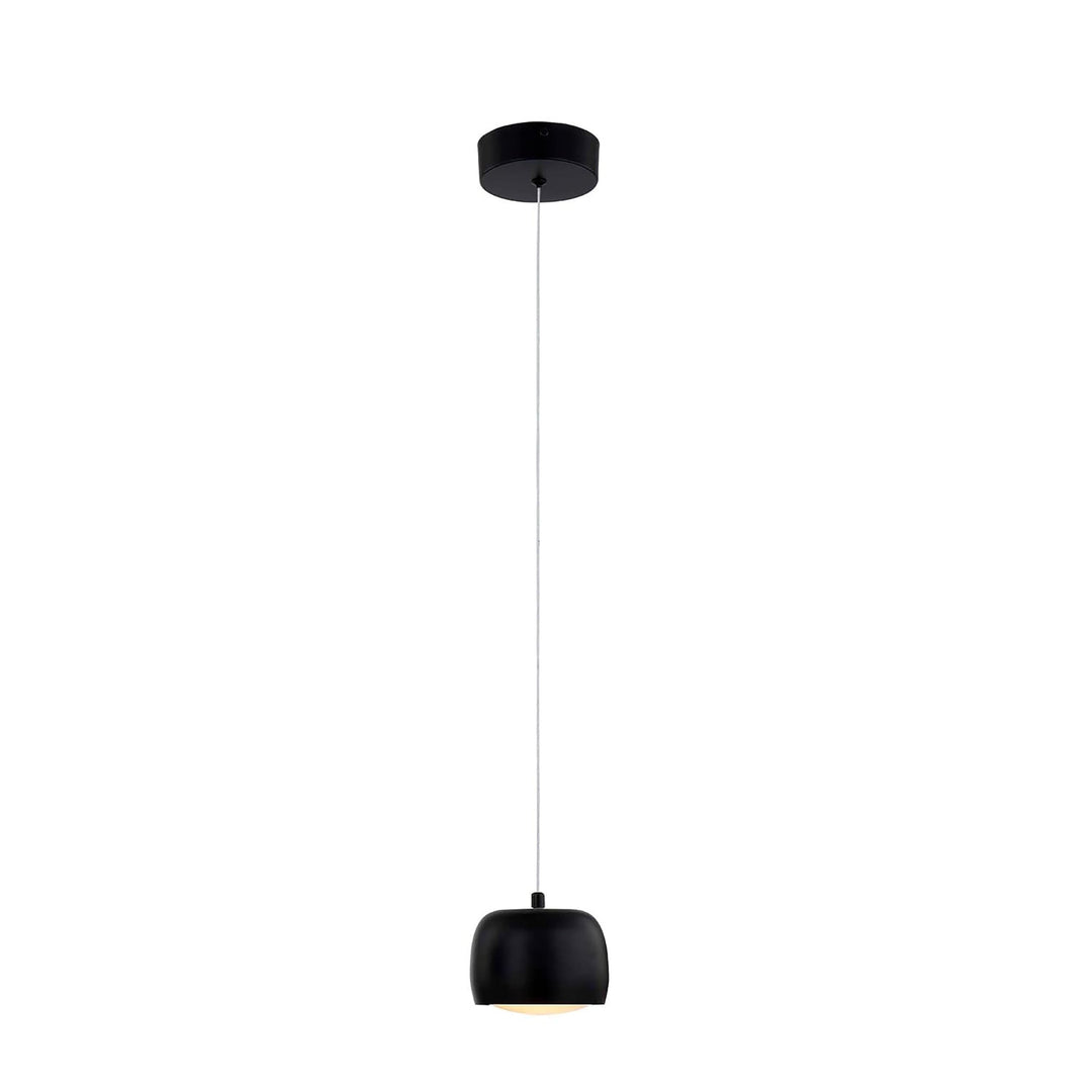 Group Led 1-light Mini-pendant Matte Black Finish Metal Dimmable