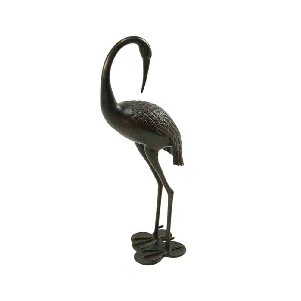 Noble House Scarlet Outdoor Aluminum Crane Garden Statues (Set of 2) - Diamond Home USA