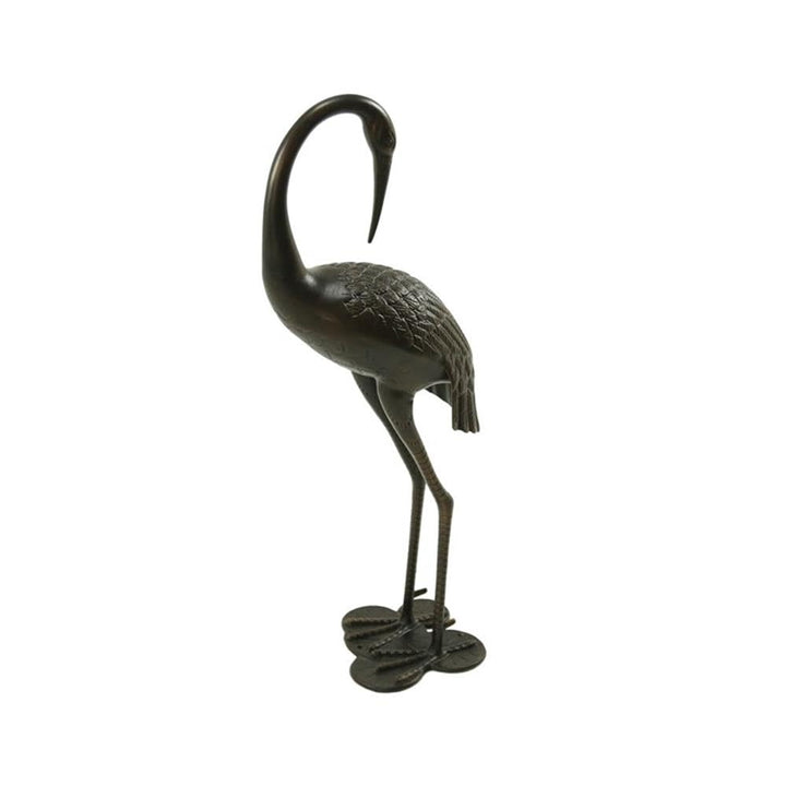 Noble House Scarlet Outdoor Aluminum Crane Garden Statues (Set of 2) - Diamond Home USA