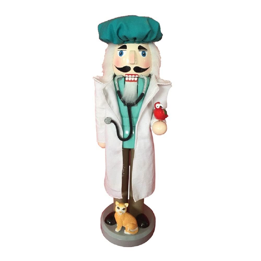 Santa's Workshop 14" Veterinarian Nutcracker 14 Multi Color Wood