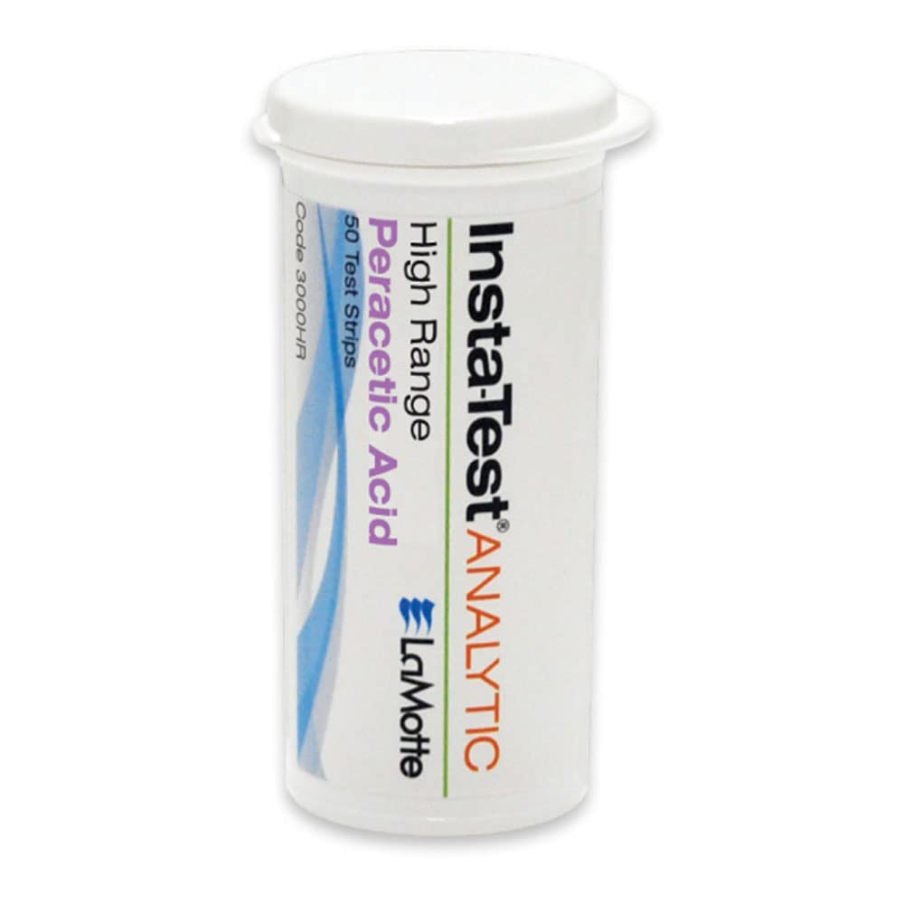 LaMotte Insta-Test 3000HR Peracetic Acid Single Factor Test Strip High Range