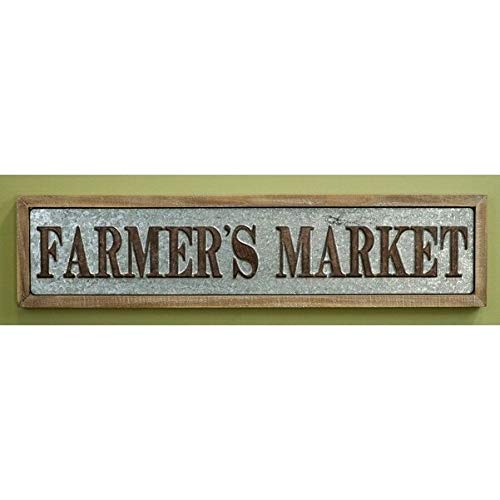 Farmer's Market Sign Brown Farmhouse Metal
