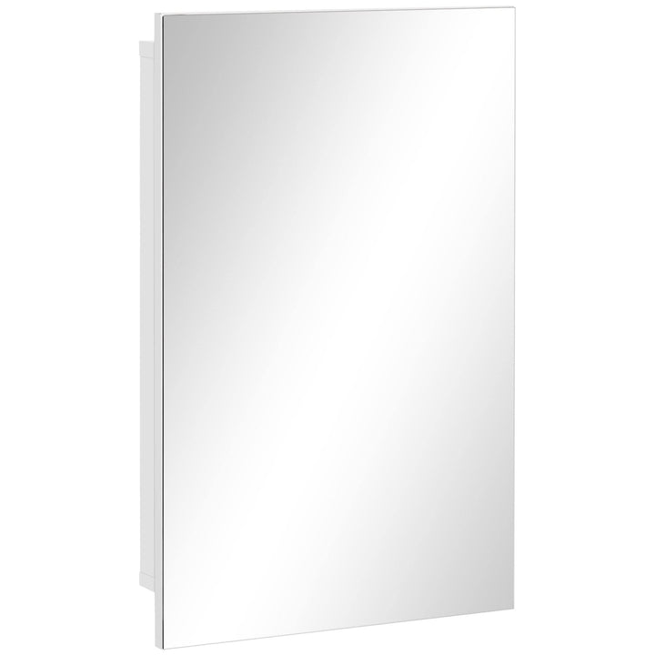 Recessed Medicine Cabinet with Mirror Bathroom Wall Mounted Single Door and - Diamond Home USA