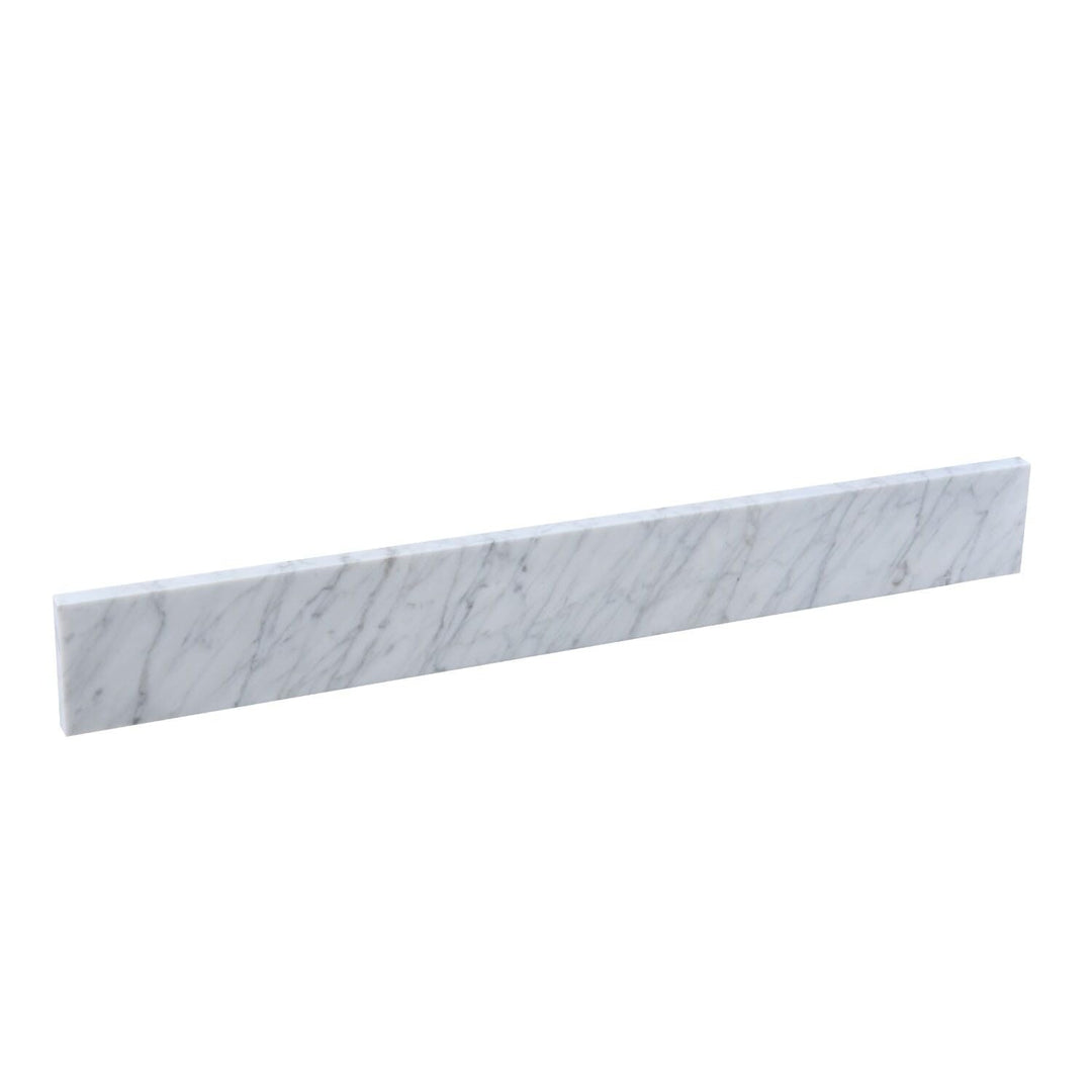 36 in. White Marble Backsplash for Vanity Sink Top Glossy