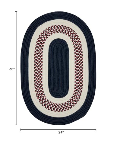 Flowers Bay R024X036 Rugs 2' x 3' Patriot Blue - Diamond Home USA