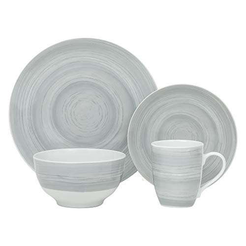Safdie & Co.Premium Dinnerset DINNERSET 16PCS PRC GREY STONE - Diamond Home USA