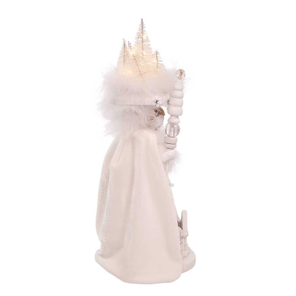 15-inch Hollywood White Winter Led Hat Nutcracker - Diamond Home USA