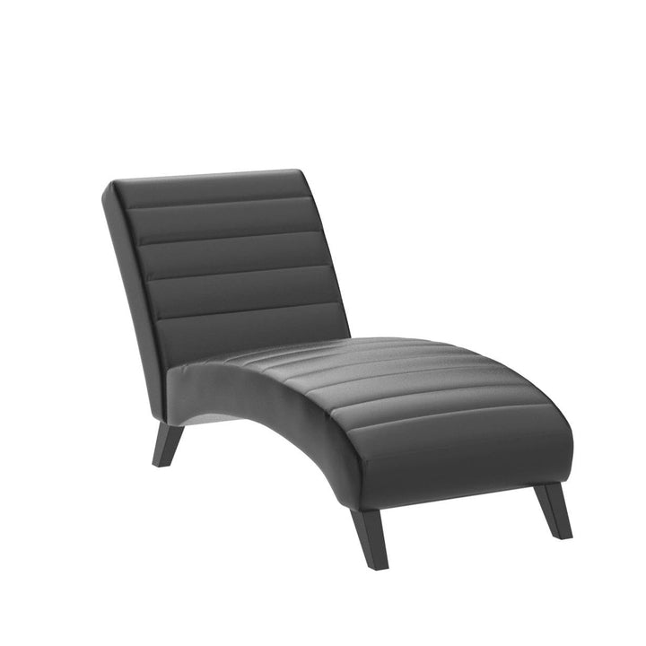 Christopher Knight Home Stillmore Chaise Lounge Midnight Black + Dark Brown - Diamond Home USA