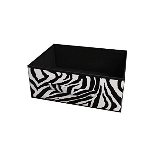 Ore International FW1361 6-Drawer Black Frame Rack on Wheels 52.5-Inch Zebra White/Black - Diamond Home USA