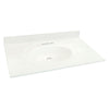 Transolid 1409-7620 31-in x 22-in Cultured Marble Bathroom Vanity Top in White