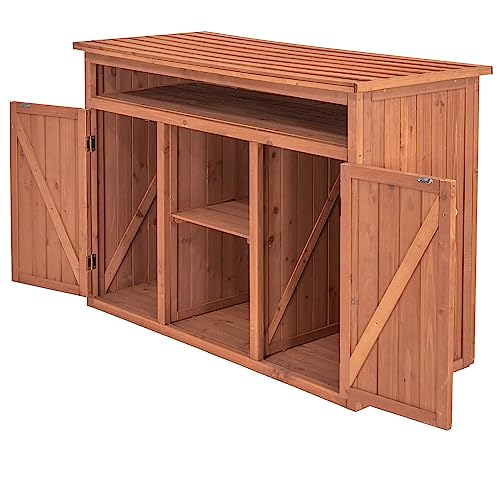 Short Display and Storage Cabinet Brown Wood - Diamond Home USA