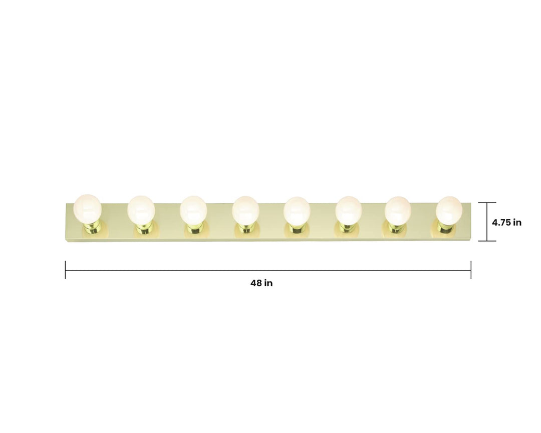 Nuvo Lighting SF77/191 Eight Strip Bathroom Vanity and Wall Light 48 in 8 - Diamond Home USA