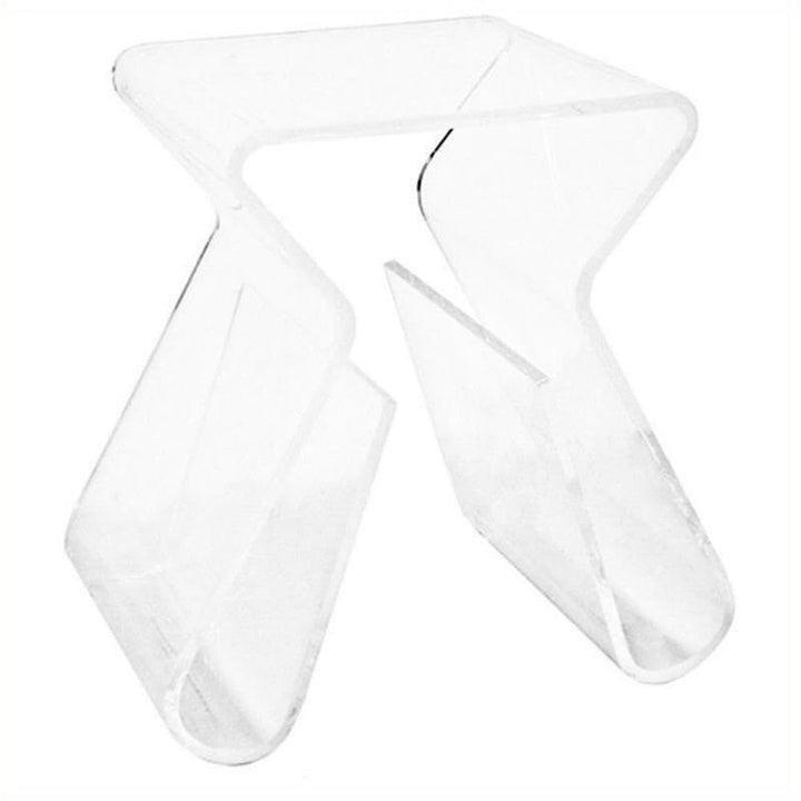 Baxton Studio Carlina Acrylic Stool/End Table Clear