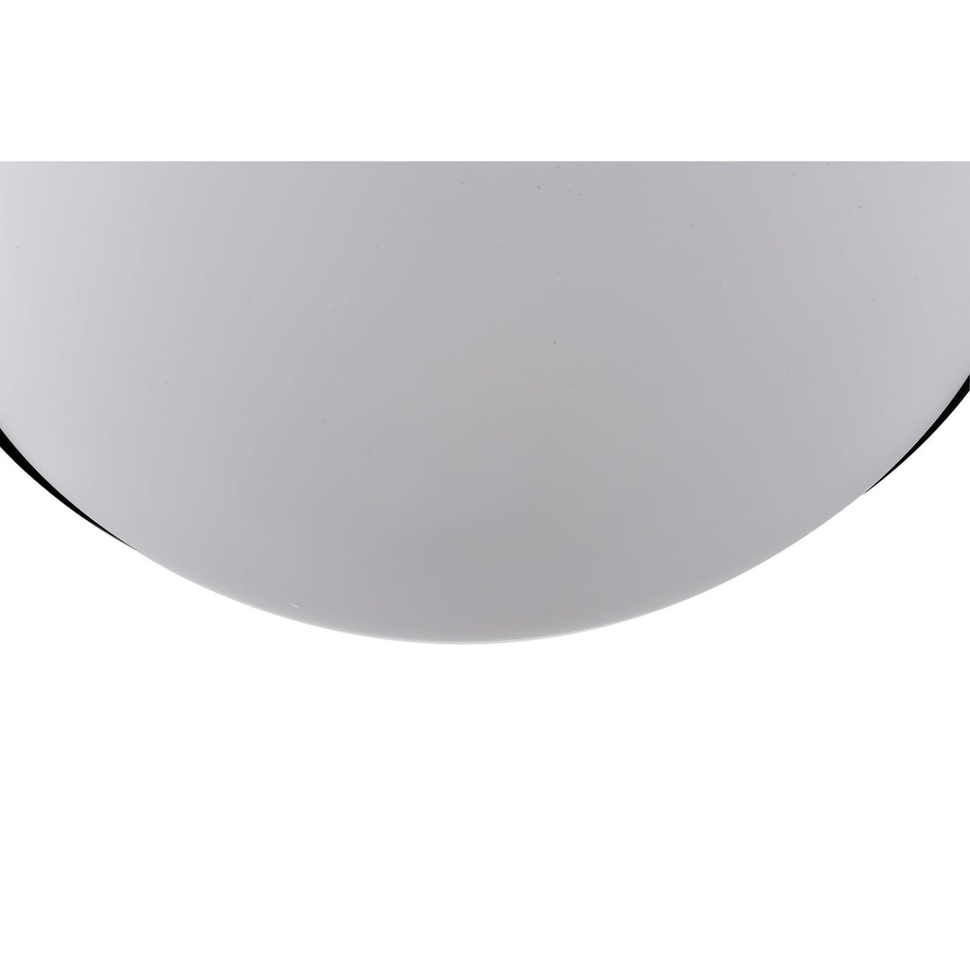 Oil Rubbed Bronze 15 in. 3-Light Modern Flush Mount with White Glass Shade Dia X - Diamond Home USA