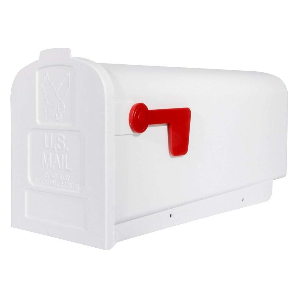 Solar Group PL10W Plastic Rural White Mailbox