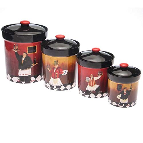 Bistro' Canister (Set of 4) Black
