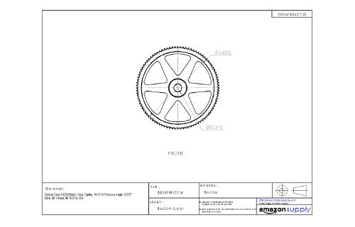 Boston Gear G1039 Worm Gear Spoke 14.5 PA Pressure Angle 0.375" Bore 96:1 - Diamond Home USA