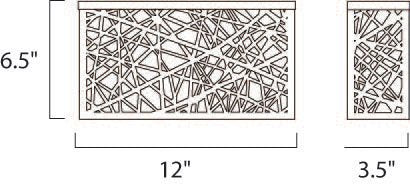 ET2 Inca-24W 4 LED Square Large Outdoor Wall Sconce-12 Inches Wide by 6.5 inches - Diamond Home USA