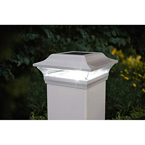 5x5 White Aluminum Imperial Solar Post Cap (Set of 2) - Diamond Home USA
