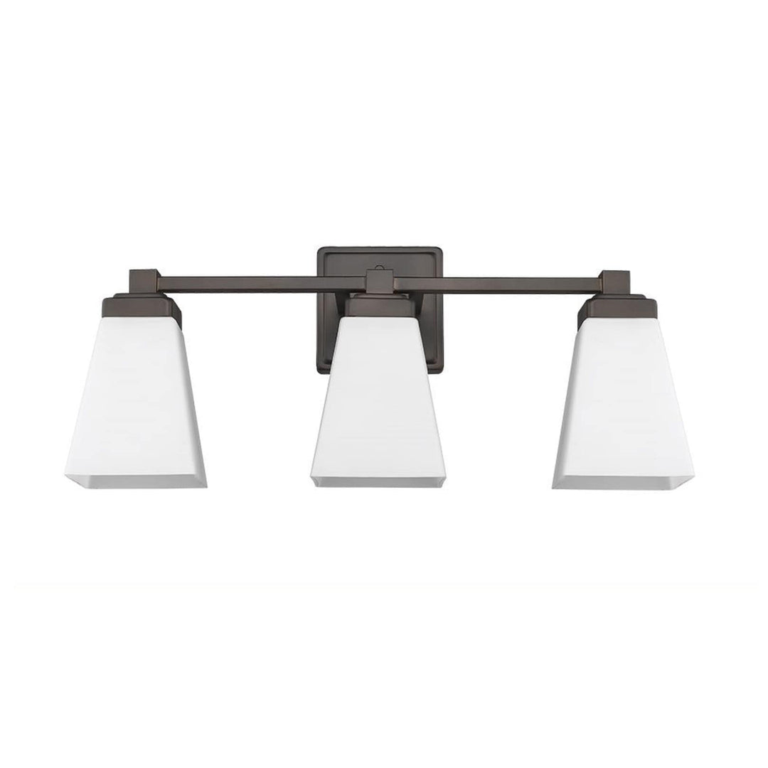 3-light Updated Modern Bronze Bathroom Vanity Light Fixture Brown Mid-century