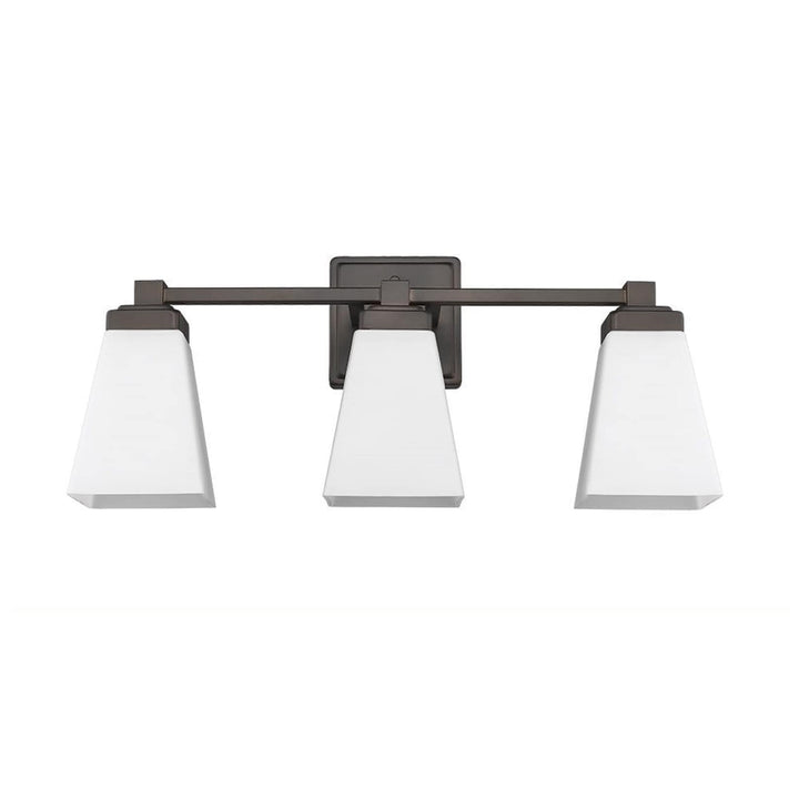 3-light Updated Modern Bronze Bathroom Vanity Light Fixture Brown Mid-century