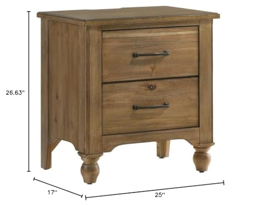 Westwood Design Highland Wood Recharging Outlet in Sand Dune Nightstand Brown - Diamond Home USA
