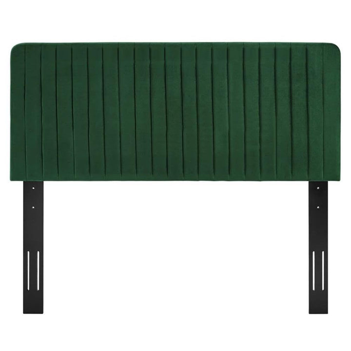 Modway Milenna Channel Tufted Performance Velvet Full/Queen Headboard in Emerald - Diamond Home USA