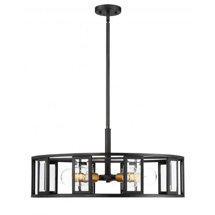 Nuvo 60/6416 Payne Lighting Fixture 5Lt Pendant Clear Beveled Glass Midnight