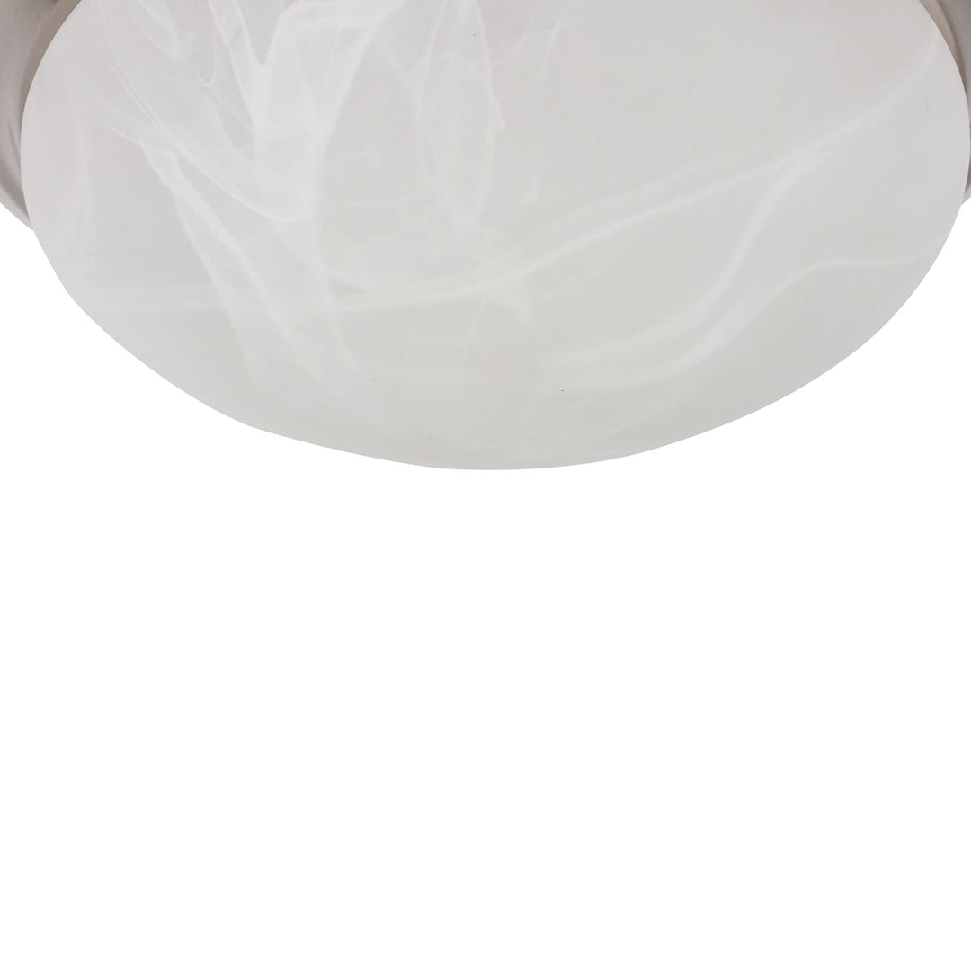 AA Warehousing 12 in. 1-Light LED Flush Mount Ceiling Light in Brushed Nickel - Diamond Home USA