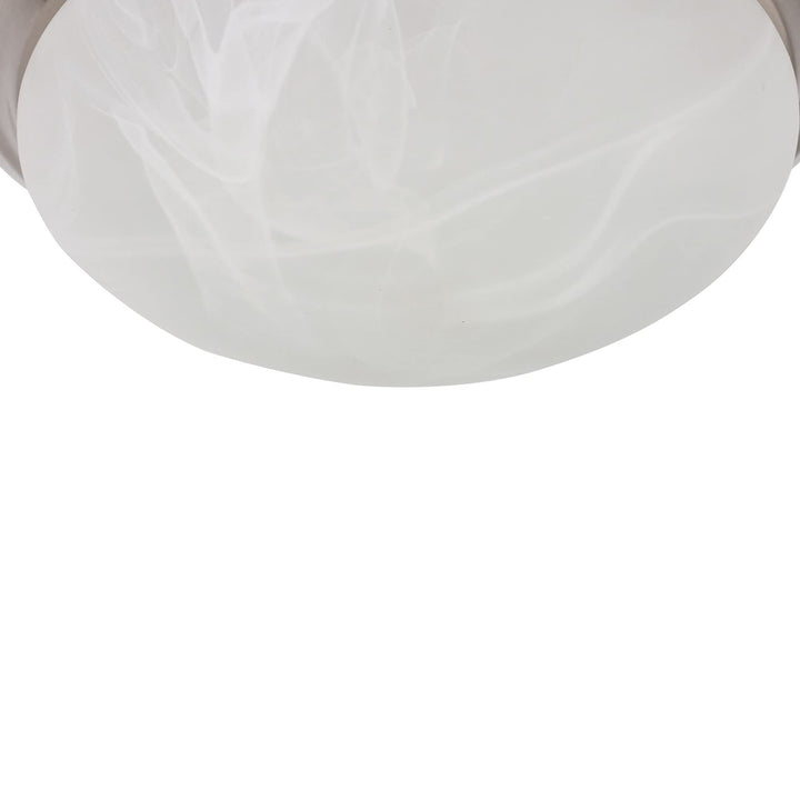 AA Warehousing 12 in. 1-Light LED Flush Mount Ceiling Light in Brushed Nickel - Diamond Home USA