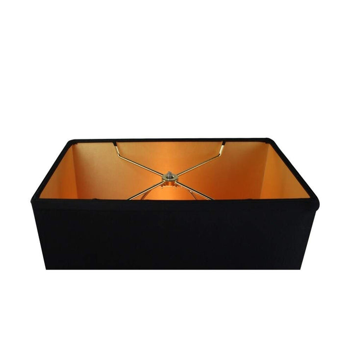 Black Rectangular Drum Hardback Lampshade (14x8) X 10 Modern Contemporary - Diamond Home USA