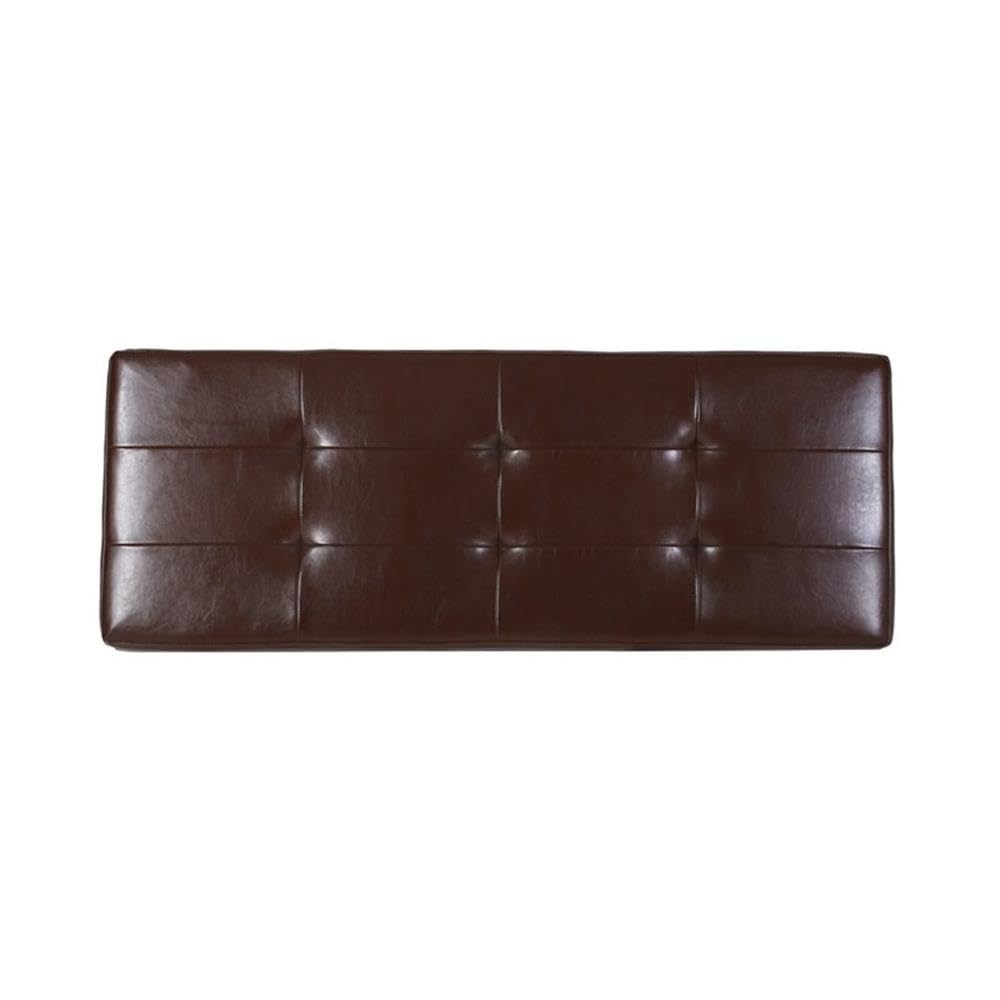 Noble House Gavin Contemporary Storage Ottoman in Chestnut Brown - Diamond Home USA