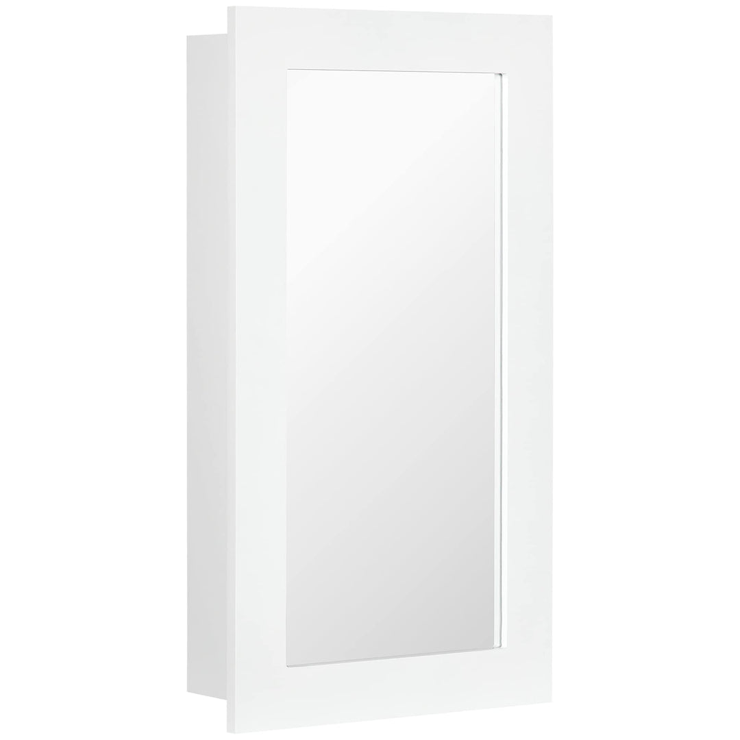 Wall-Mounted Medicine Cabinet with Mirror Bathroom Single Door and Adjustable - Diamond Home USA