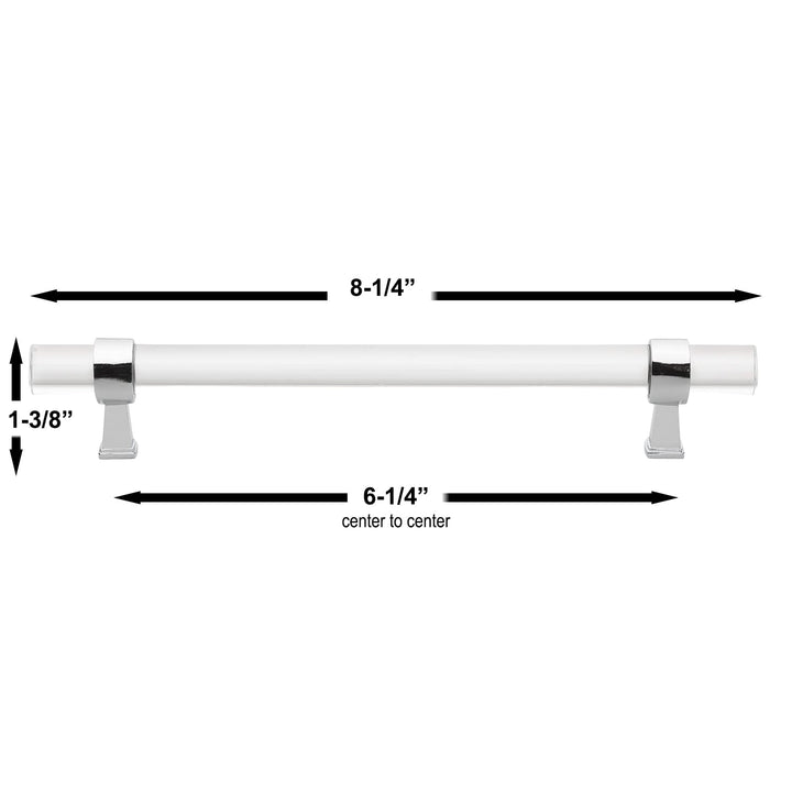 GlideRite Hardware 4718-160-ORB 6-5/16 in. CC Clear Acrylic Cabinet Drawer Pulls - Diamond Home USA