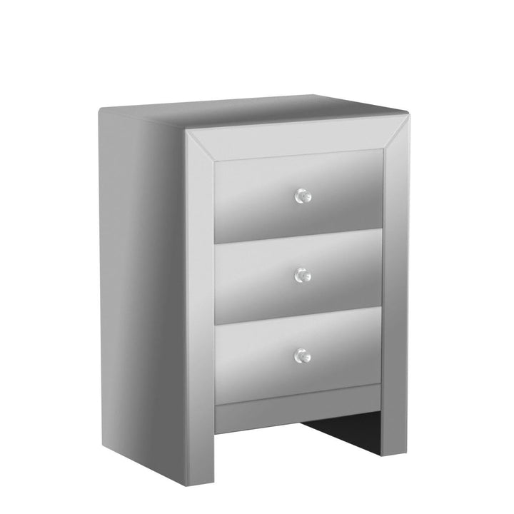 Christopher Knight Home Lucretia Mirror Finished 3-Drawer Accent Table Clear - Diamond Home USA