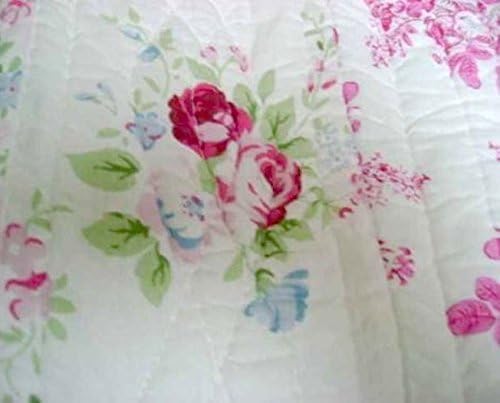 2 Piece Quilt & Sham Set Shabby Patchwork Vintage Chic