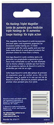 Loupe 10x Hasting Triplet Magnifier - Baush & Lomb - Diamond Home USA