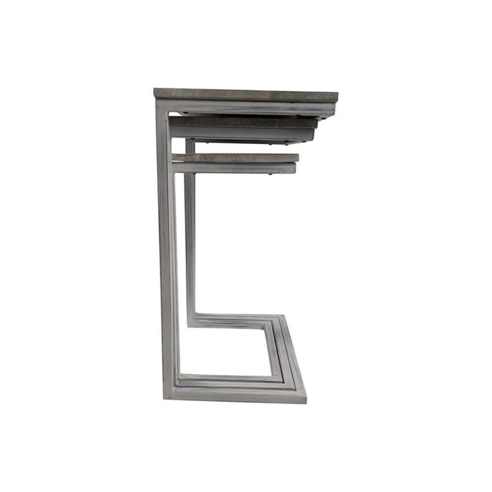 Carolina Classic Addison Nesting Table Set in Whitewash - Diamond Home USA