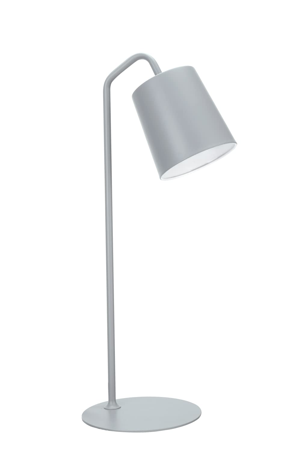 Aspen Creative 40100-3A 23" High Modern Desk Milky Grey Finish with Metal Lamp