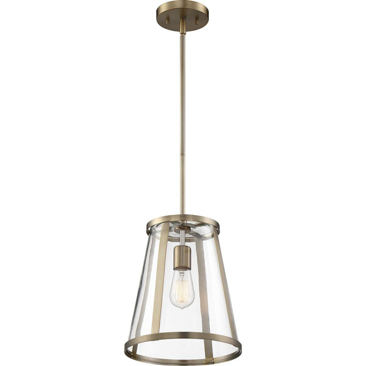 Nuvo 60/6697 Bruge 1 Light Pendant Fixture Burnished Brass - Diamond Home USA