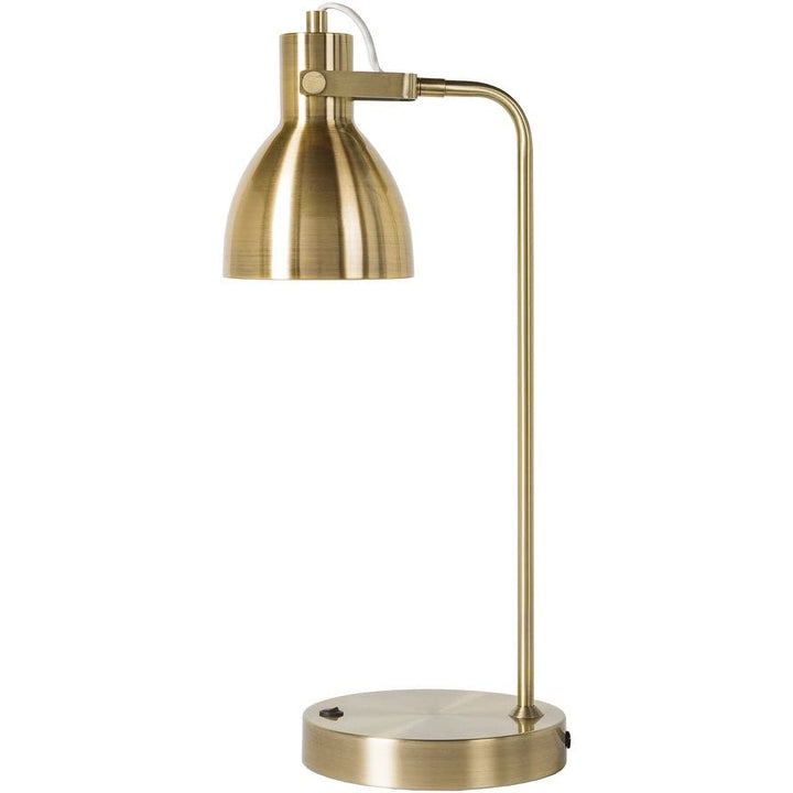 Sleek Brass-Plated Desk Lamp 20" h X 7" w 12" d Brass Modern Contemporary - Diamond Home USA