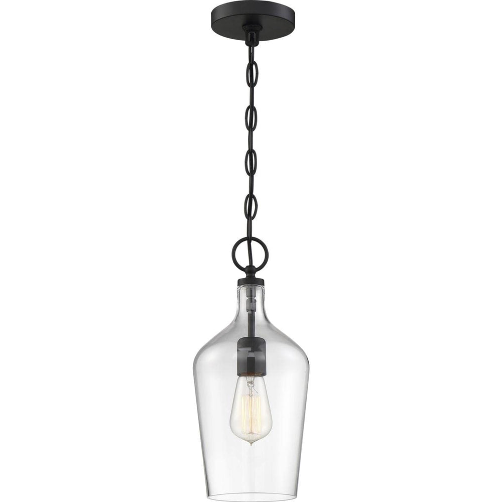 NUVO 60/6749 Hartley 1 Light Pendant Fixture Matte Black - Diamond Home USA