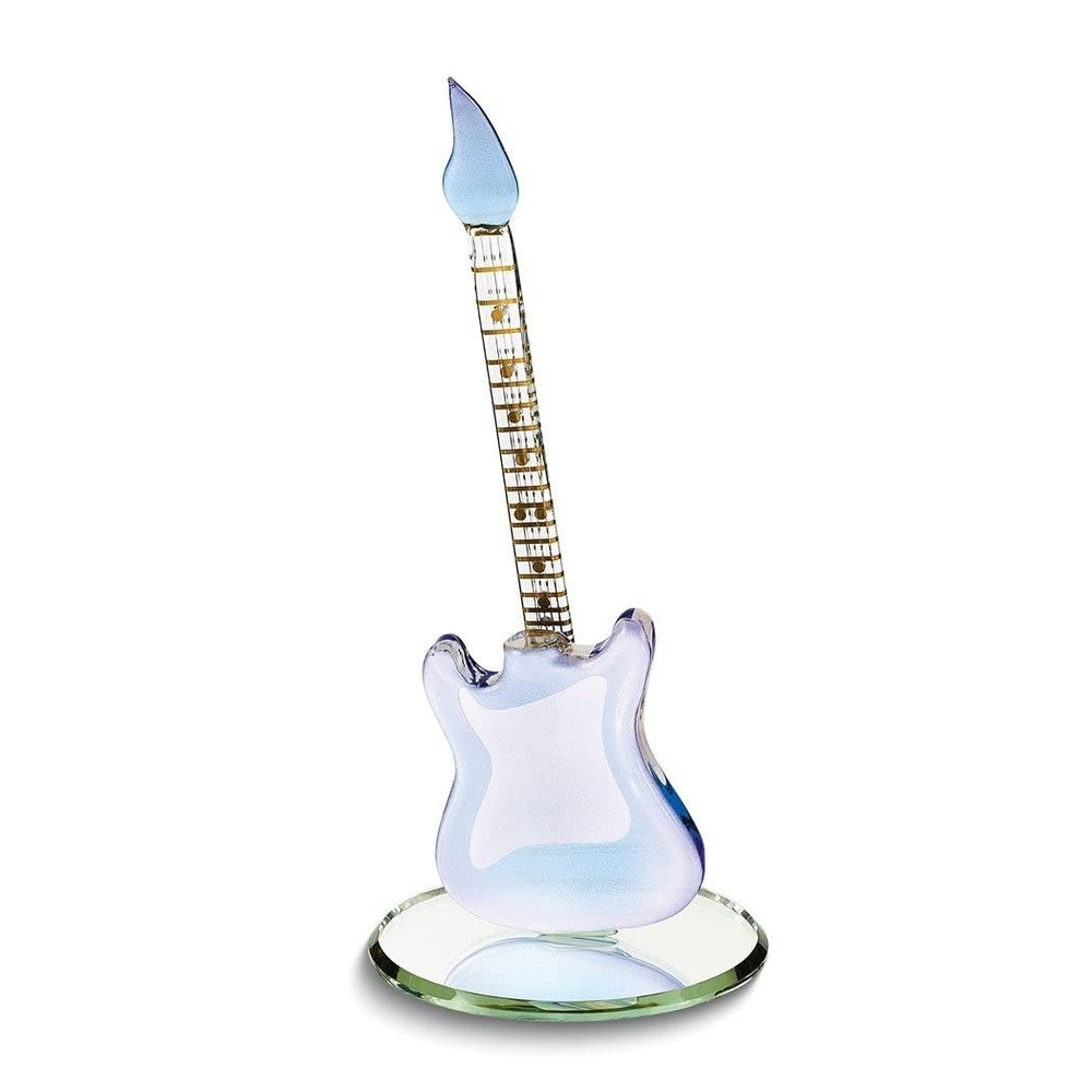 Purple Haze Electric Guitar Handcrafted Glass Figurine Clear - Diamond Home USA