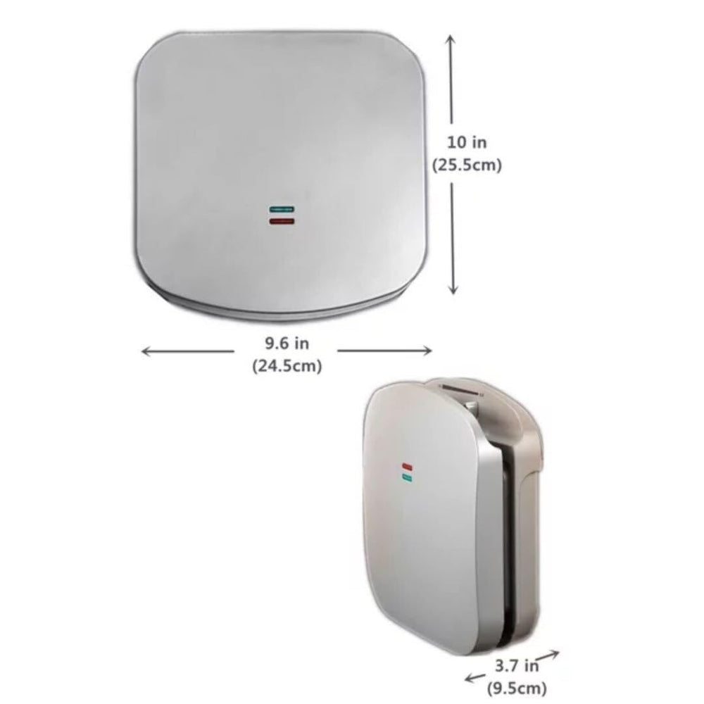 Waffle Maker With Temperature Control Non-stick es Silver Non-stick - Diamond Home USA