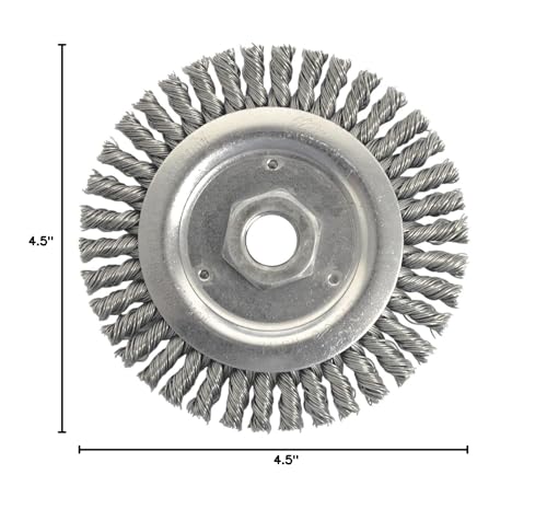 Weiler 804-79801 Dually Stringer Bead Knot re Wheel 4 1/2" Diameter x 3/16" - Diamond Home USA