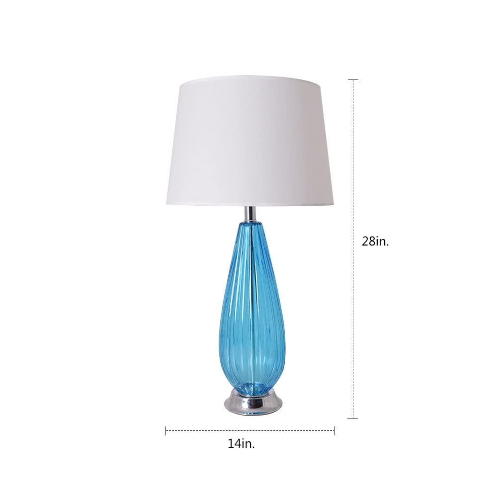 28-inch Table Lamp (Set of 2) Blue Modern Contemporary - Diamond Home USA