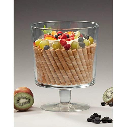 Trifle Bowl/Ftd Centerpiece 9" Clear Solid Glass 1 Piece