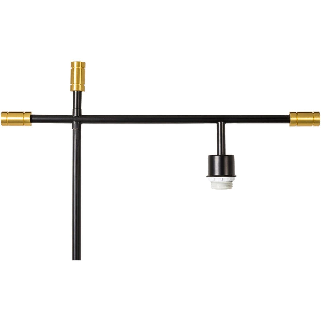Black and Gold Modern Floor Lamp 62" h X 23" w 17" d White Contemporary - Diamond Home USA