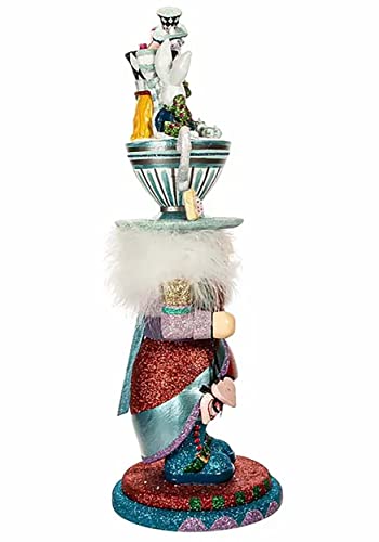 18-Inch Hollywood Alice Teacup Hat Nutcracker - Diamond Home USA